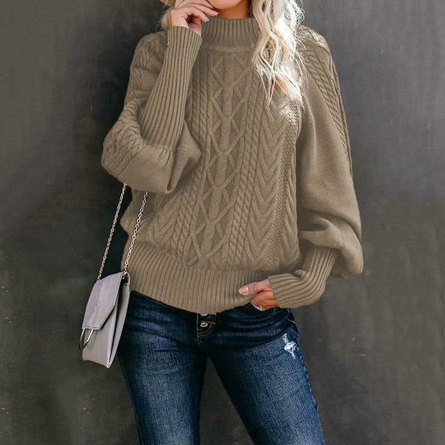 ModeGeist | Pullover - Frauen Herbst Kabelstrick Pullover
