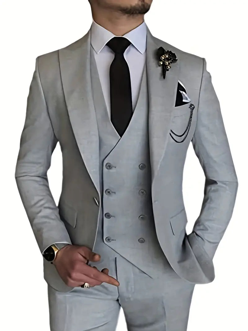 Herren-Anzug: Dreiteiliger Blazer, Weste & Hose – elegant und kombinierbar