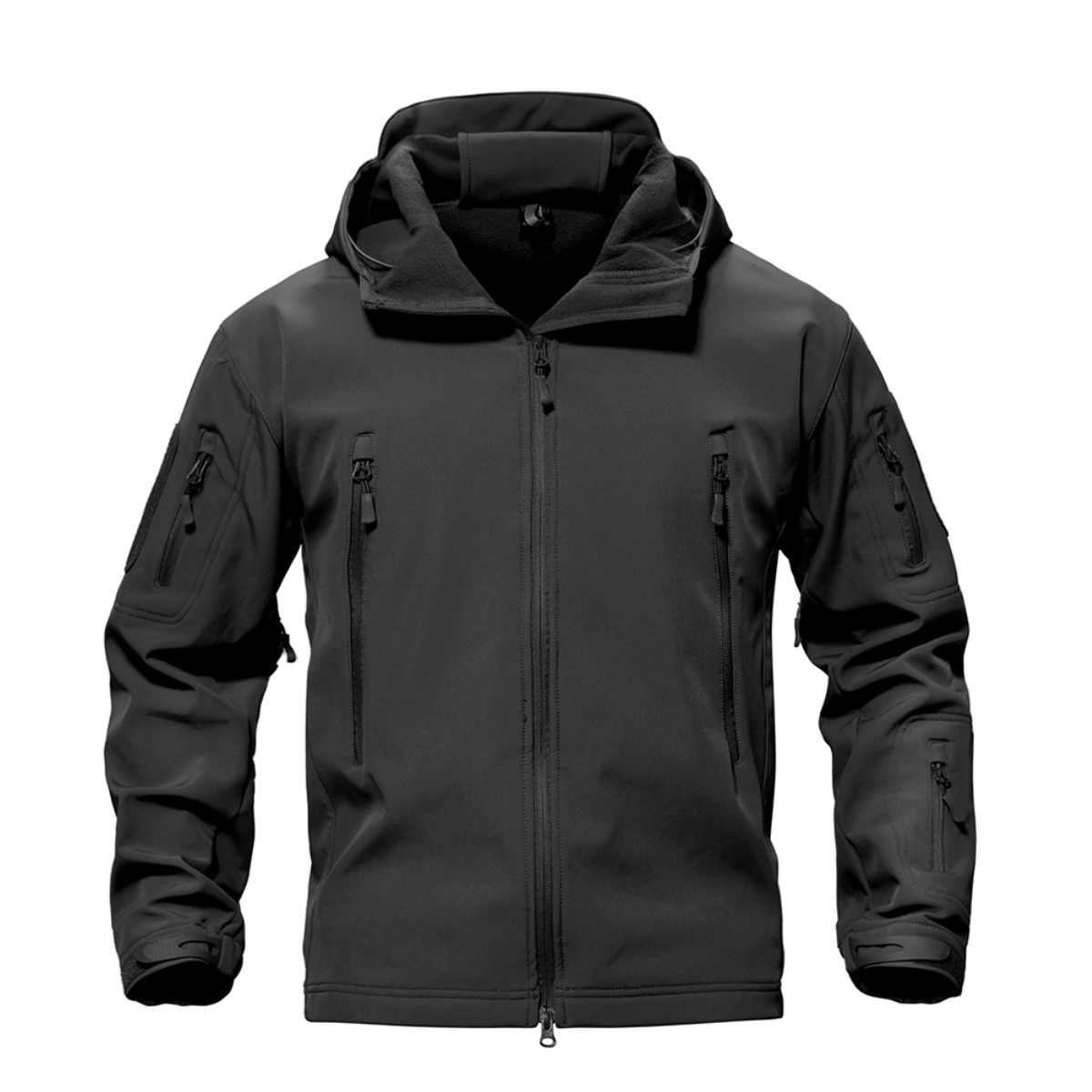Herren Softshelljacke mit Reißverschlusstaschen, taktisch