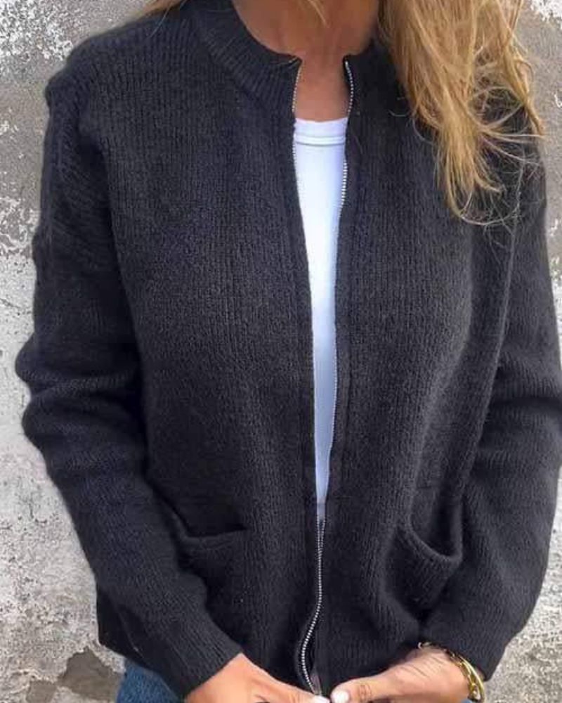 MODEGEIST Damen Strickjacke Offener Schnitt Langarm Weich Alltag
