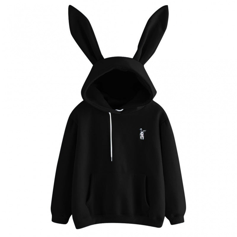 Fudus Damen Kapuzenpullover mit Hasenohren