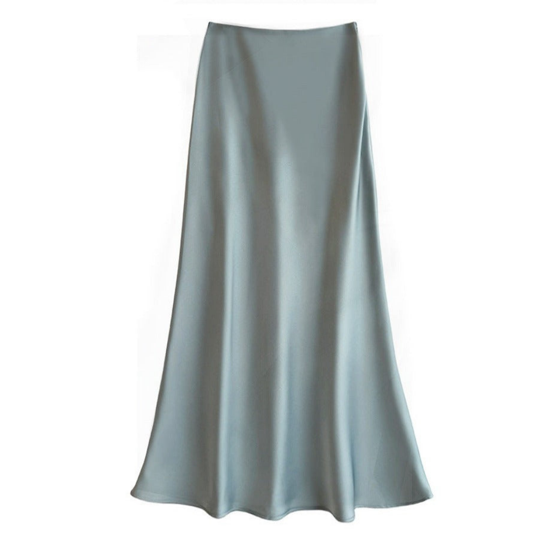 Damen-Midirock im eleganten A-Linien-Design mit Falten