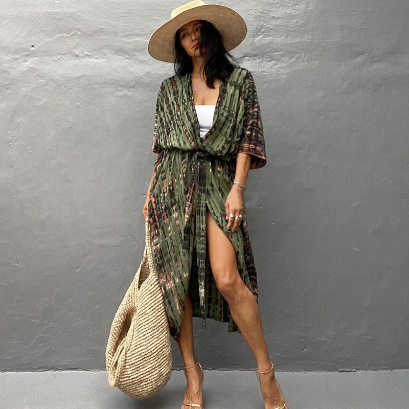 ModeGeist | Glamouröse Sonnenschutz Resort Strandkleid Cover Up