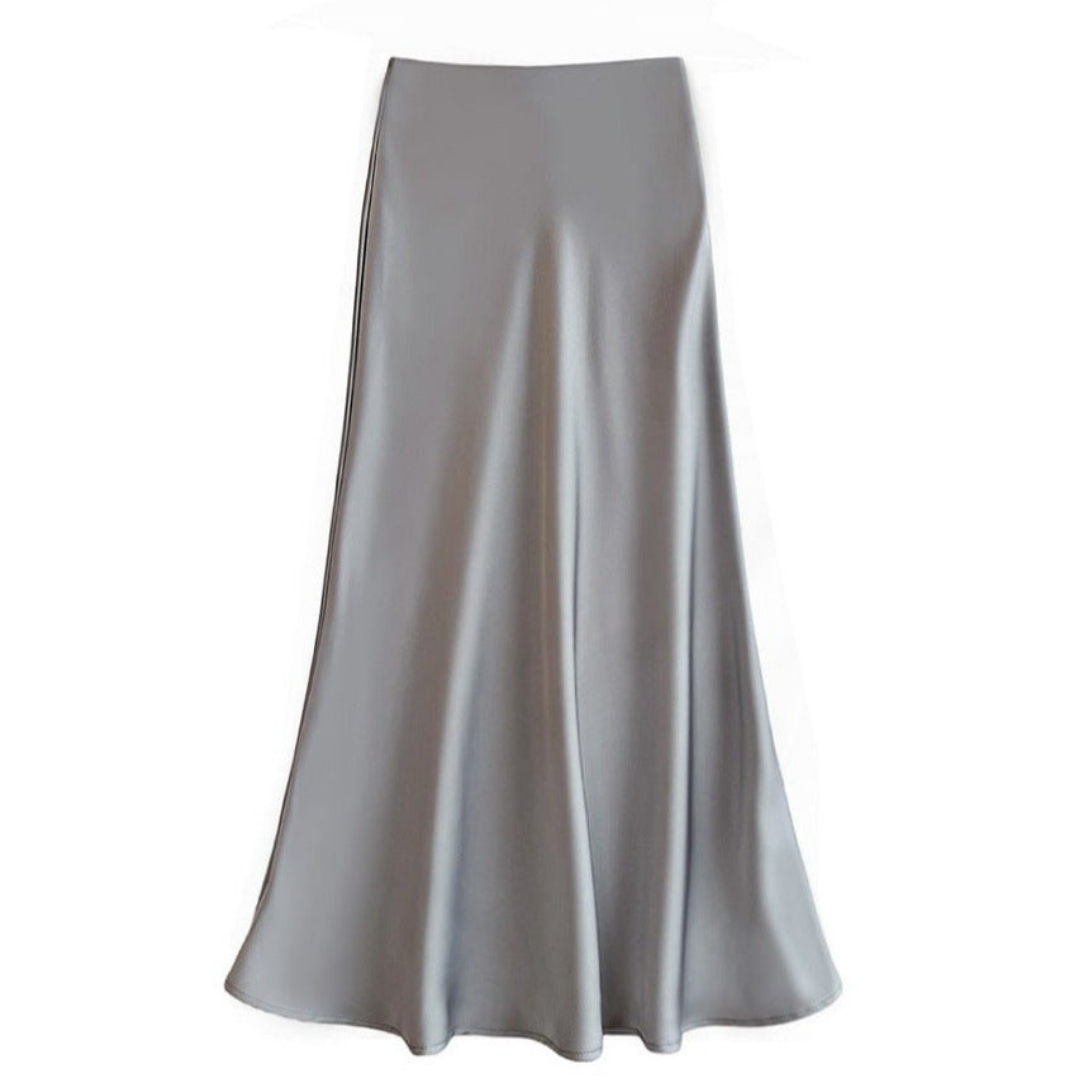 Damen-Midirock im eleganten A-Linien-Design mit Falten