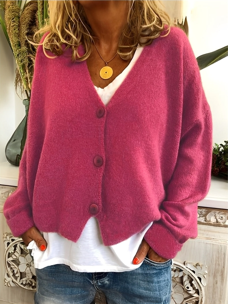 ModeGeist | Lässiger Cardigan mit Knöpfen für Frauen