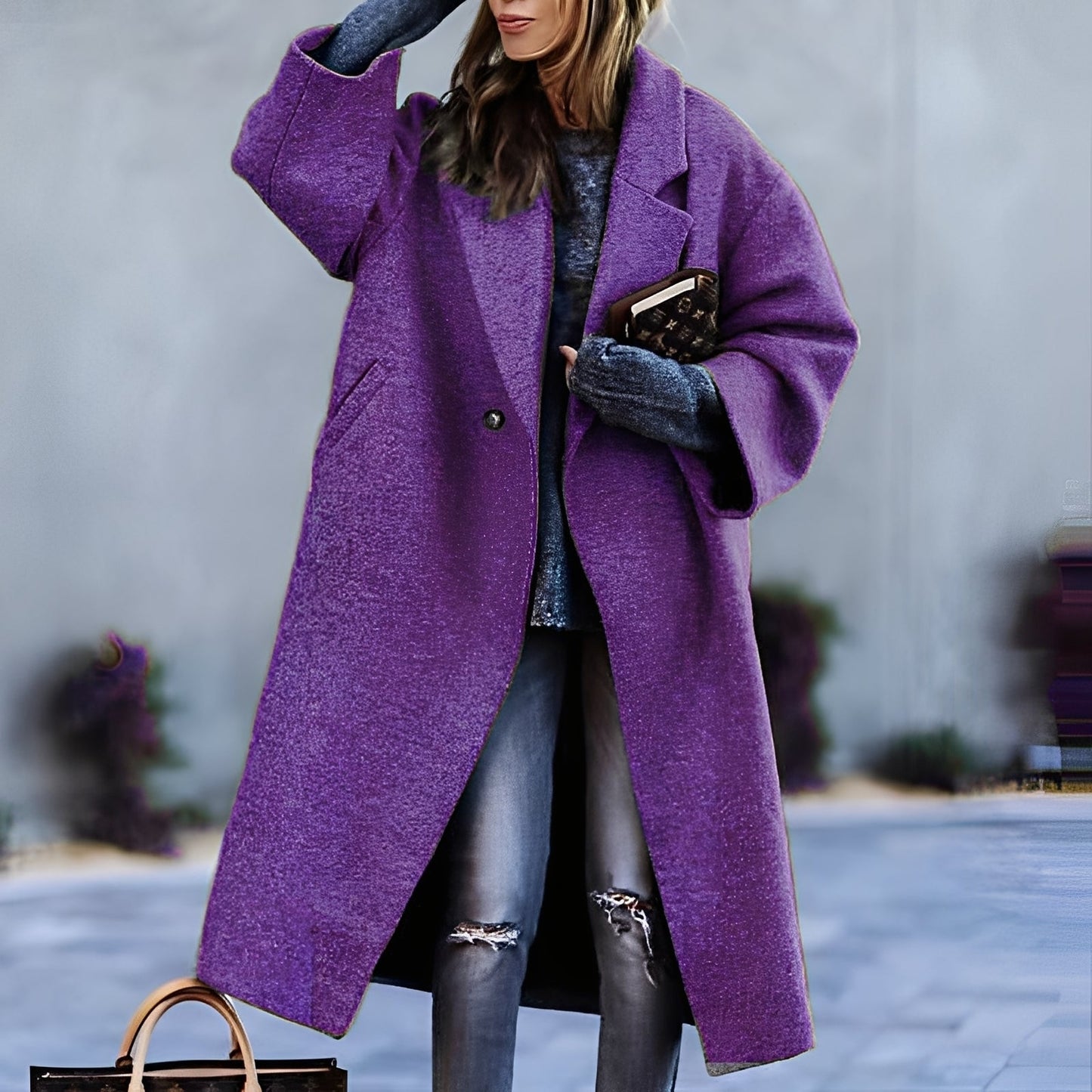 ModeGeist | Eleganter, klassischer, lockerer Mantel für Frauen