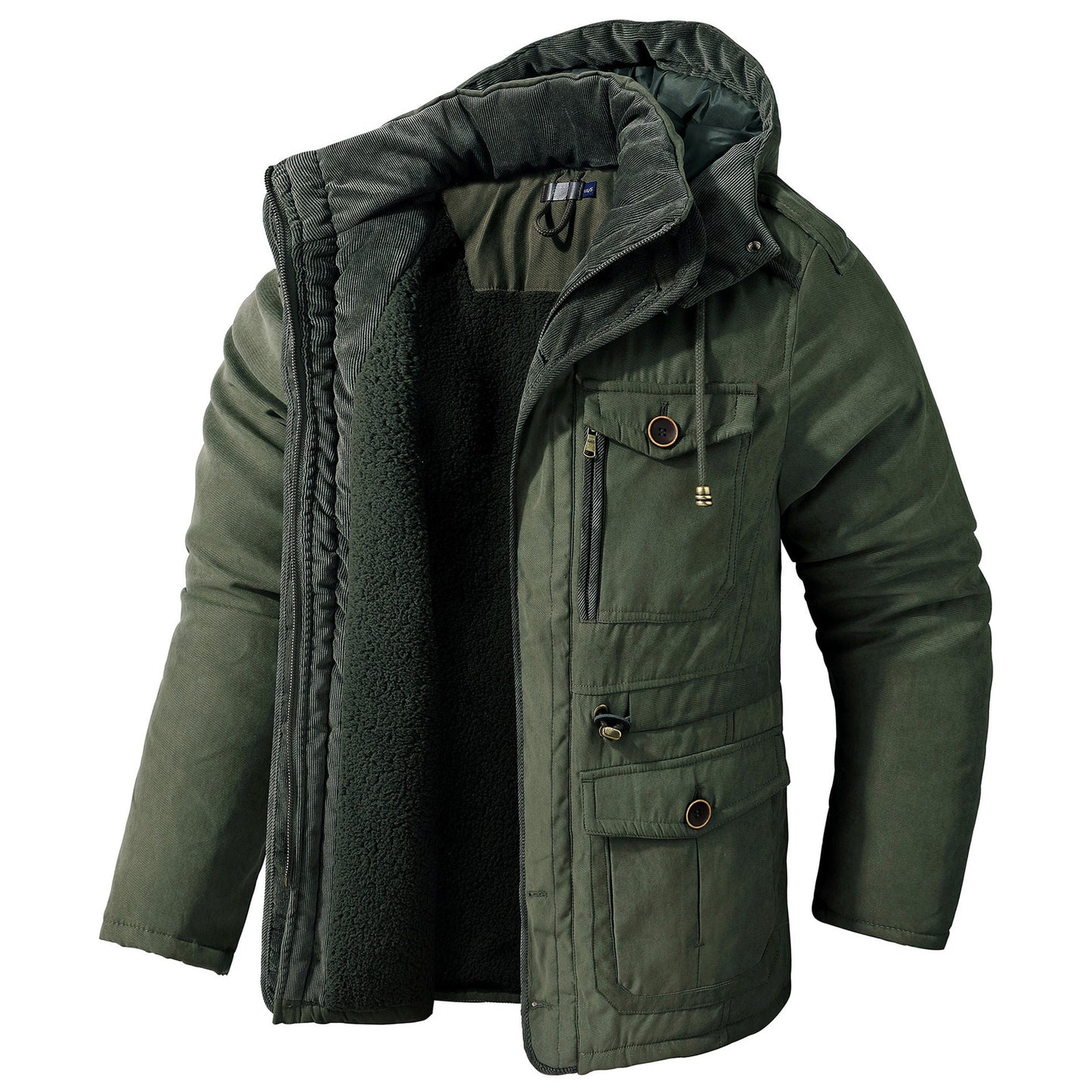 ModeGeist | Warme Jacke mit Kapuze für Männer