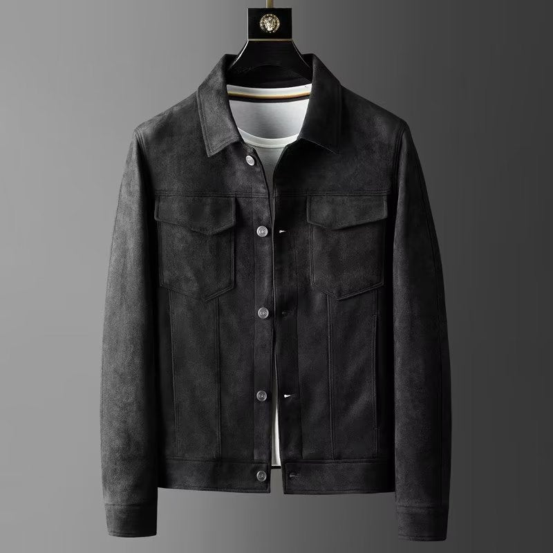 ModeGeist | Klassische Wildlederjacke für Männer