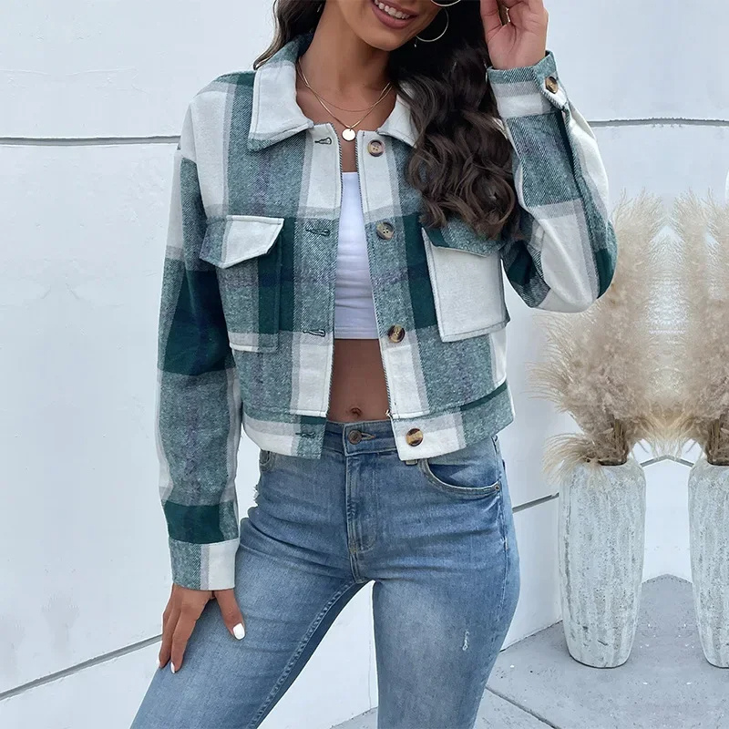 ModeGeist | Trendige Karierte Jacke für Damen