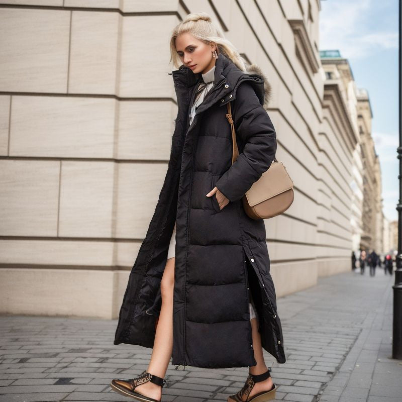 ModeGeist | Warme Gefütterte Damen Pufferjacke mit Kapuze