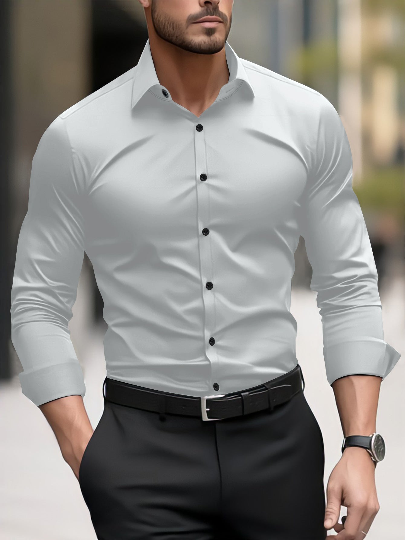 Fudus:  Casual Langarm-Businesshemd