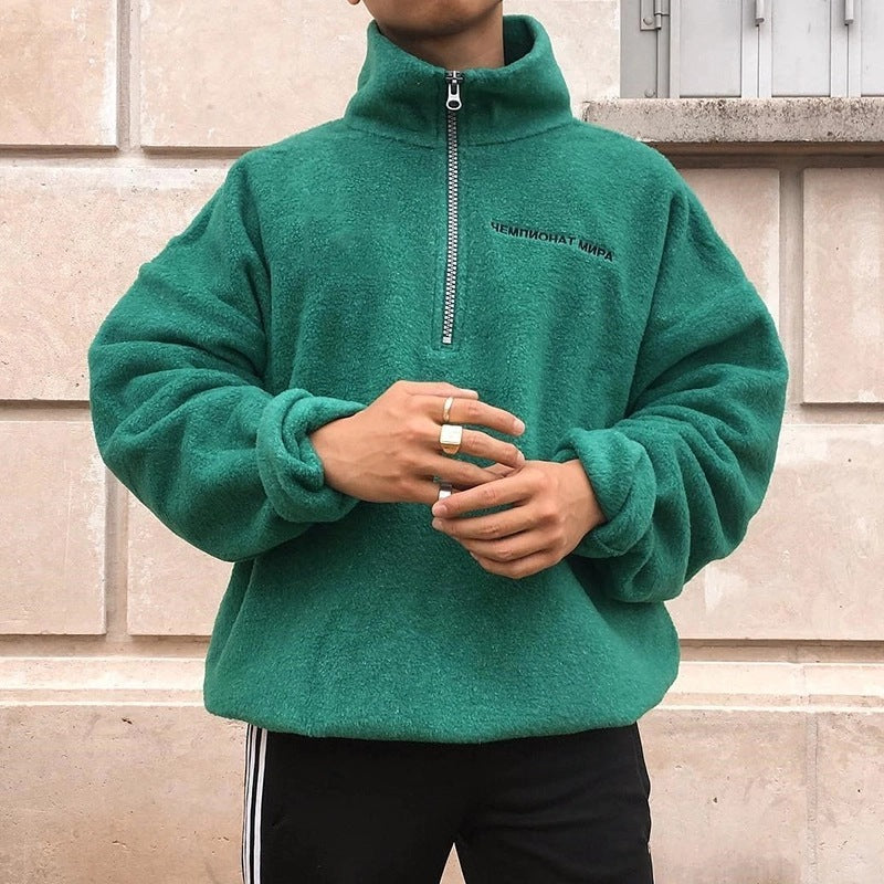 Fudus-Markenpullover mit Reißverschluss