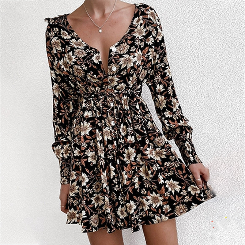 Boho Blumenpartykleid von Fudus für Damen