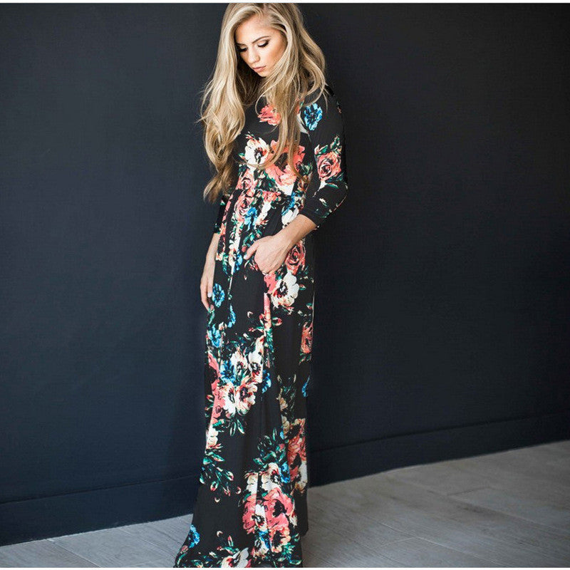 Damen Partykleid mit Druck von Fudus