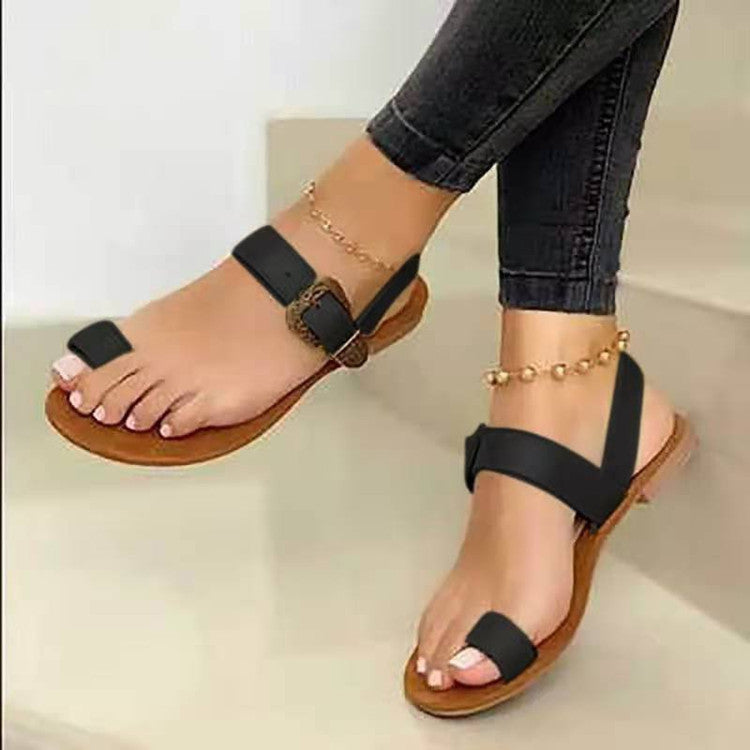 Sarine comfortabele sandalen met platte zool