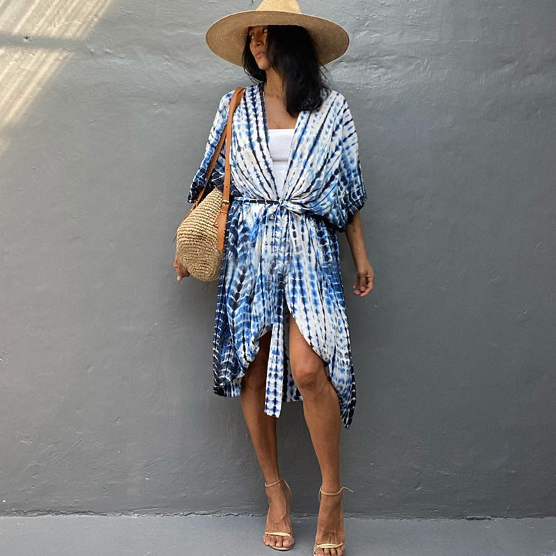 ModeGeist | Glamouröse Sonnenschutz Resort Strandkleid Cover Up