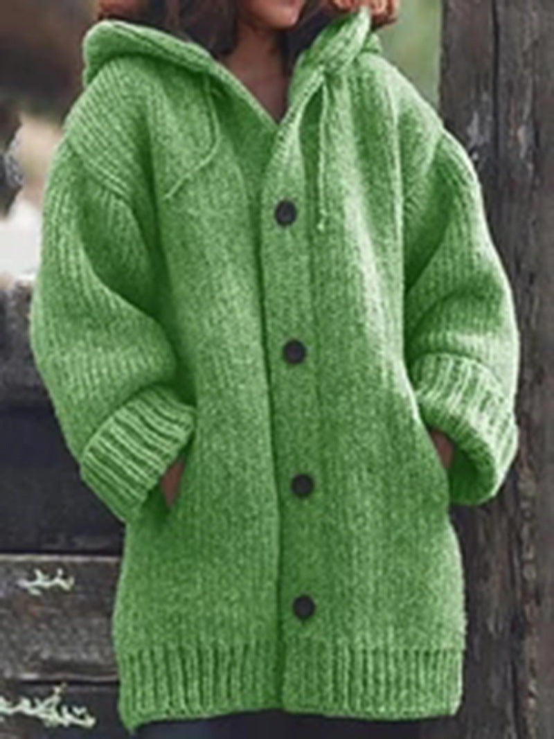 ModeGeist | Strickjacke - Oversized Passform - Dickes und Warmes Material - mit Kapuze