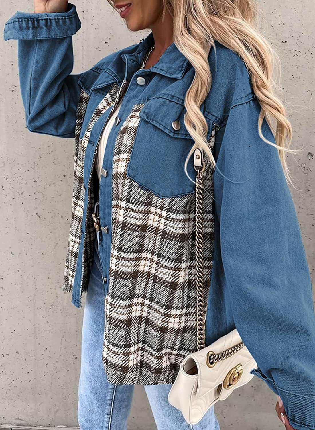 ModeGeist | Vintage-Flanelljacke für Frauen