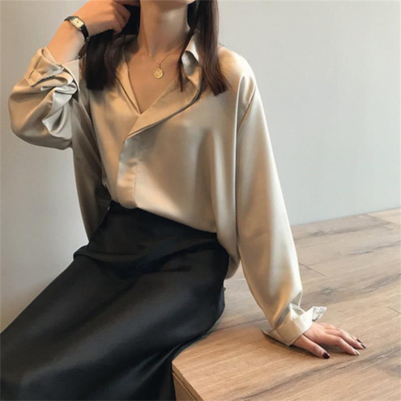 Damen-Satinbluse Hilda – elegant