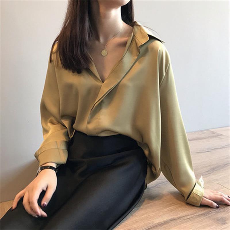 Damen-Satinbluse Hilda – elegant