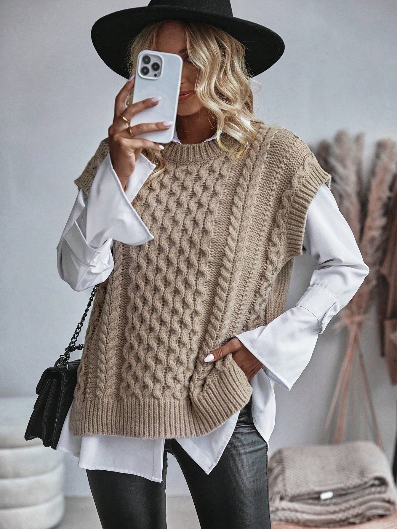 ModeGeist | Bequemes Damen Strickgilet mit Lockerer Passform
