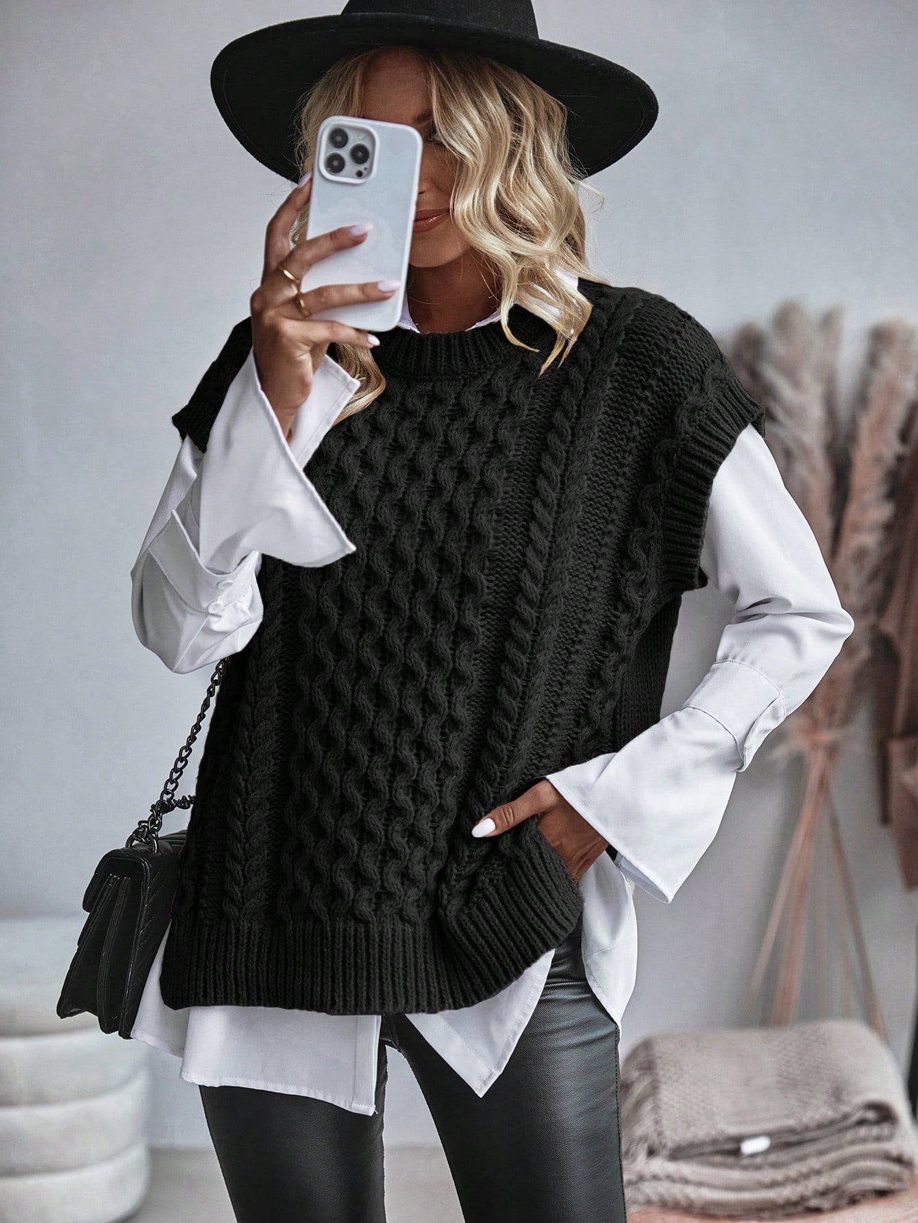 ModeGeist | Bequemes Damen Strickgilet mit Lockerer Passform