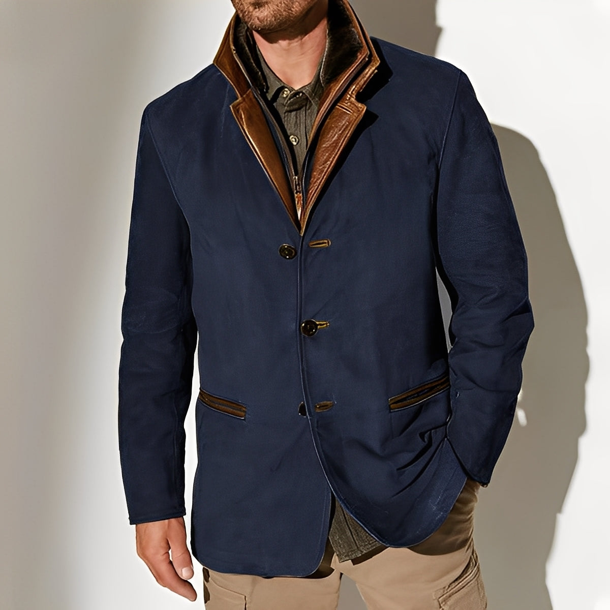ModeGeist | Klassische Jacke mit Taschen für Herren
