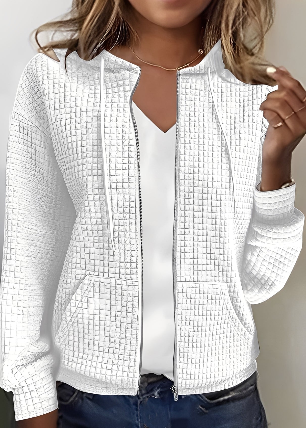 ModeGeist | Stylischer Cardigan mit Kapuze und Taschen für Frauen