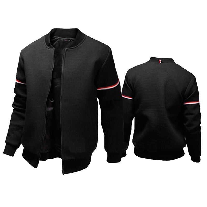 Herren Sportliche Kapuzenjacke mit kontrastierenden Streifen ModeGeist