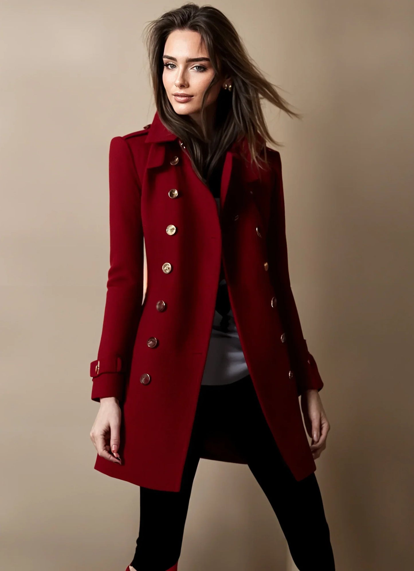 ModeGeist | Eleganter Trenchcoat Damen Winterjacke
