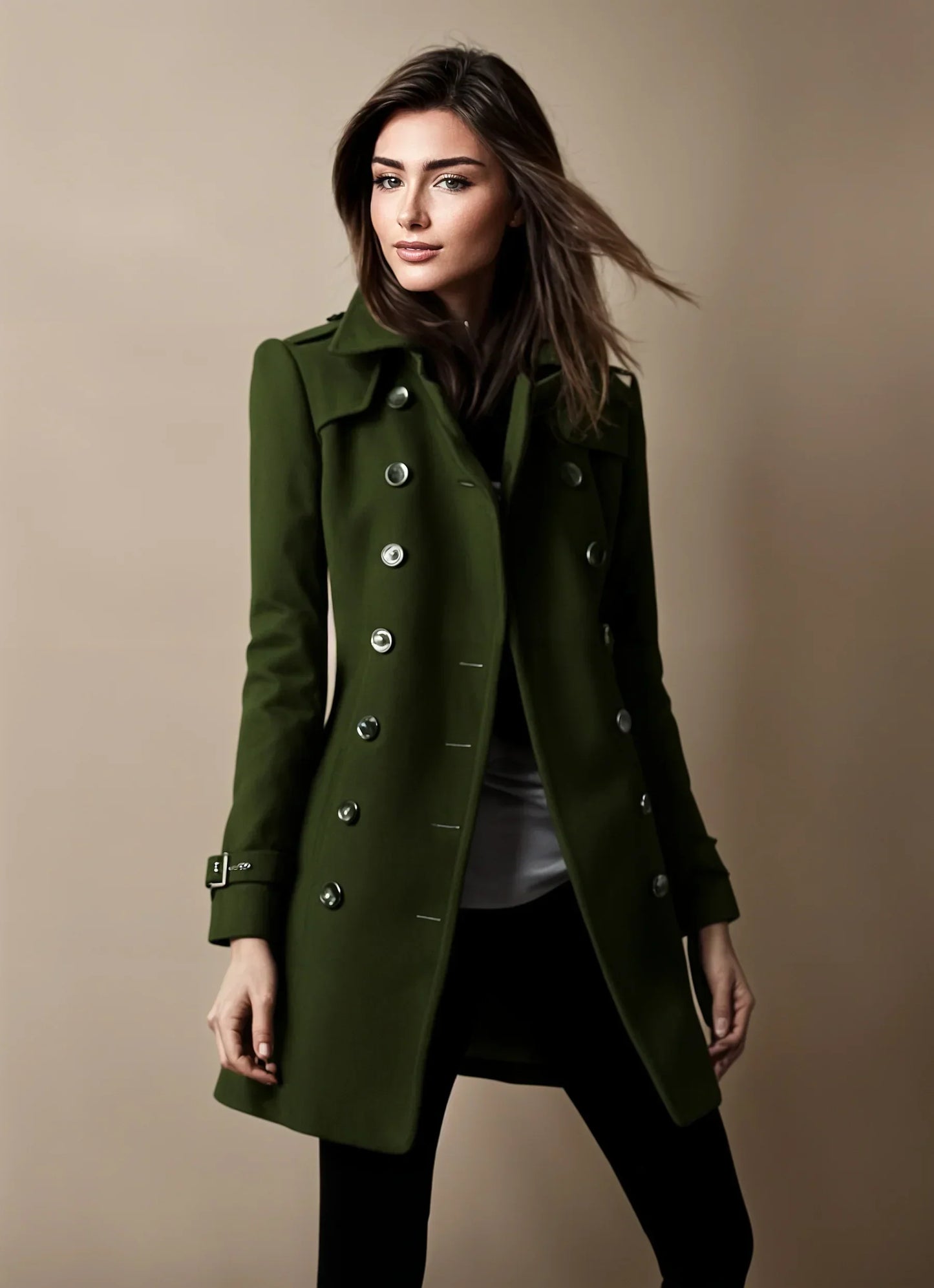 ModeGeist | Eleganter Trenchcoat Damen Winterjacke