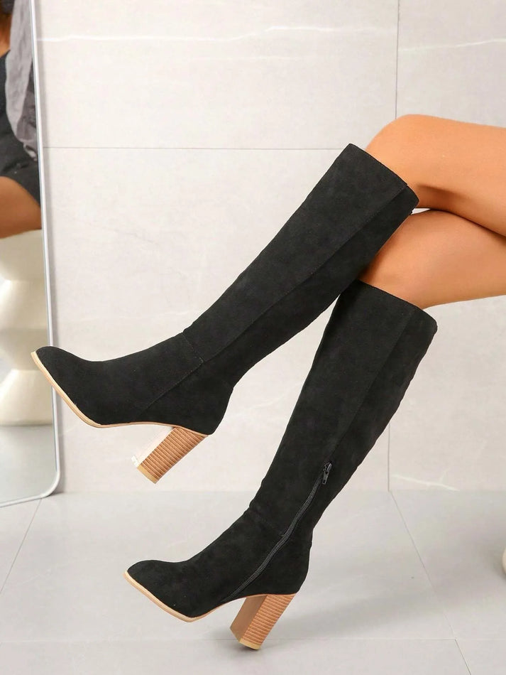 ModeGeist | Knielangen Damenschuhe Modische Winterstiefel Kaufen