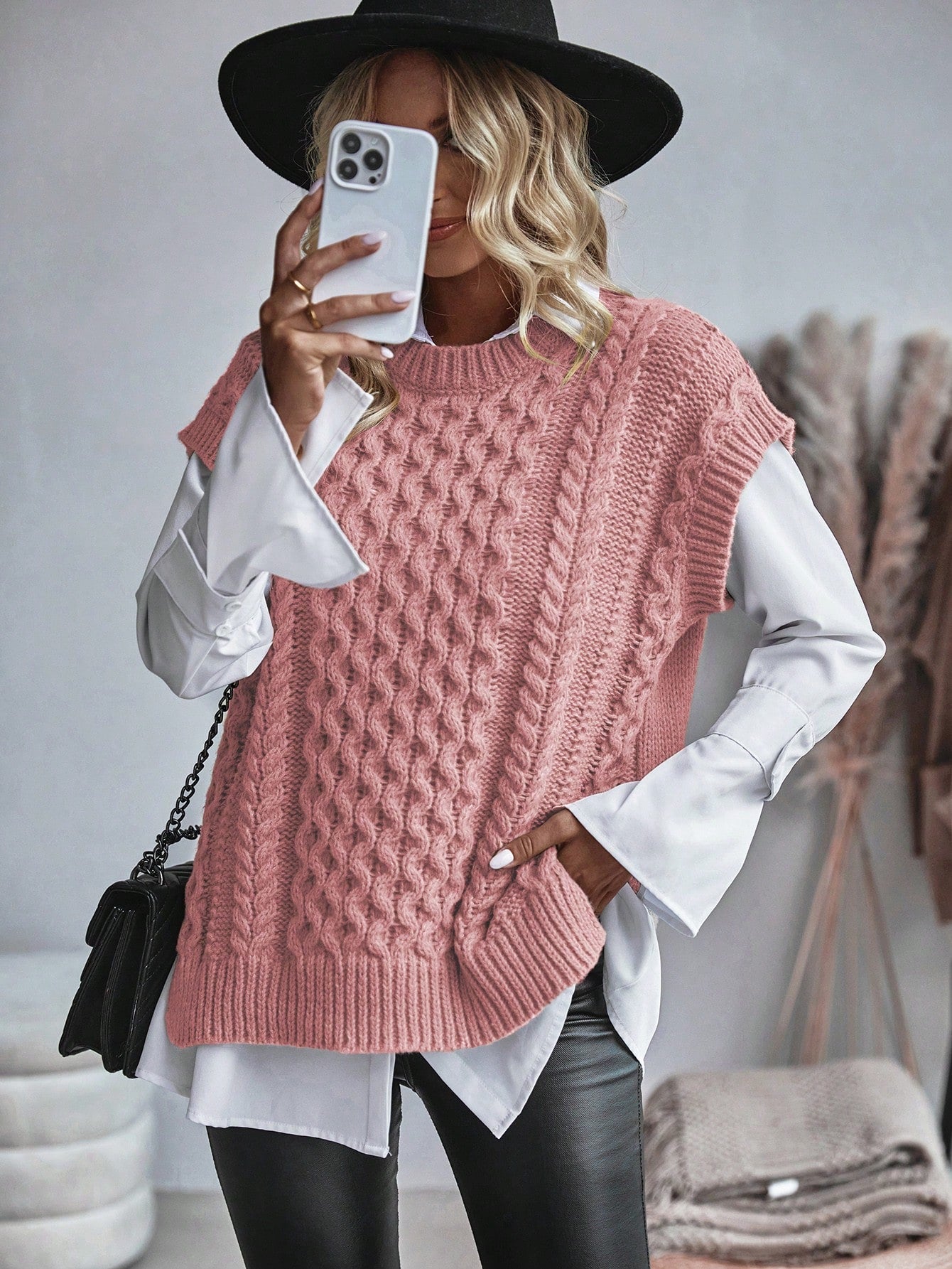 ModeGeist | Bequemes Damen Strickgilet mit Lockerer Passform