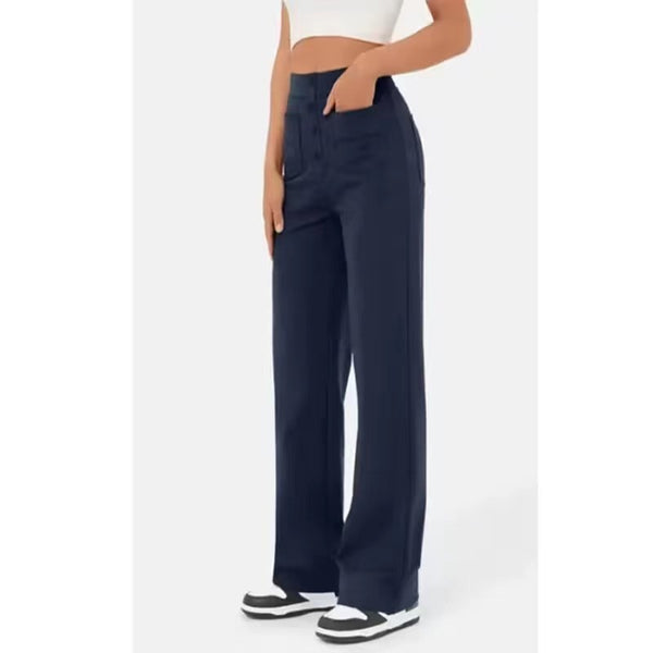 UNNA - Bequeme Hose mit hohem Bund und elastischem Bund