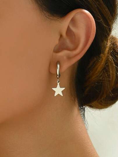 18 Karat Gold-Plated Star Earrings (Frisian)