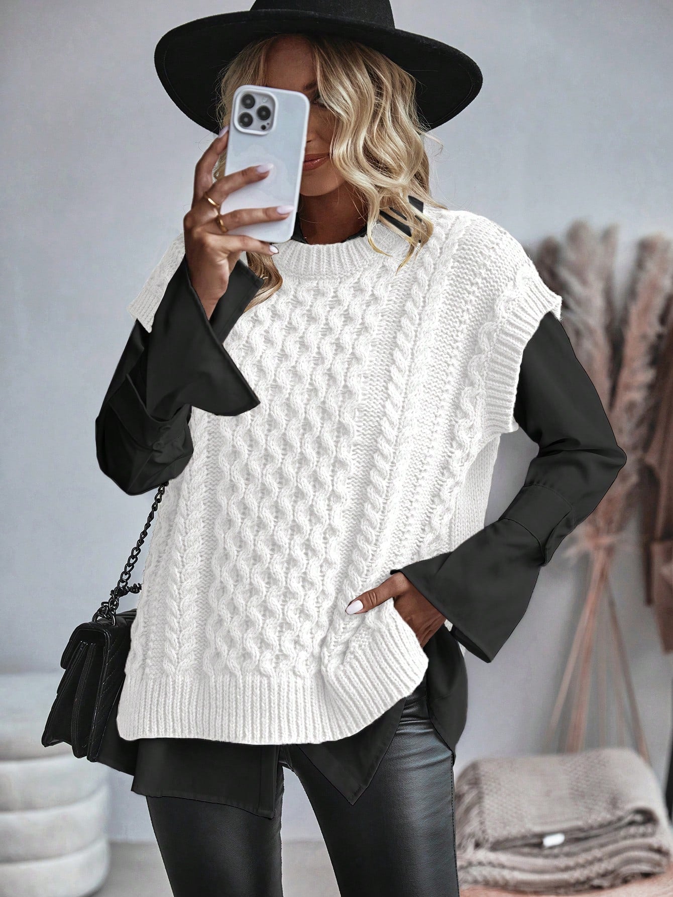 ModeGeist | Bequemes Damen Strickgilet mit Lockerer Passform