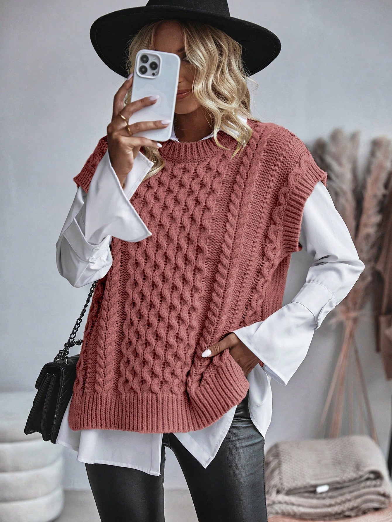 ModeGeist | Bequemes Damen Strickgilet mit Lockerer Passform