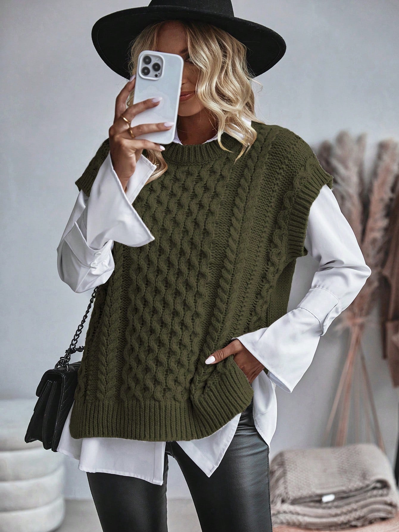 ModeGeist | Bequemes Damen Strickgilet mit Lockerer Passform