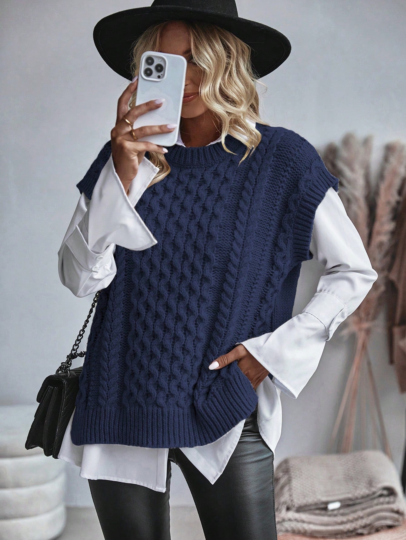 ModeGeist | Bequemes Damen Strickgilet mit Lockerer Passform