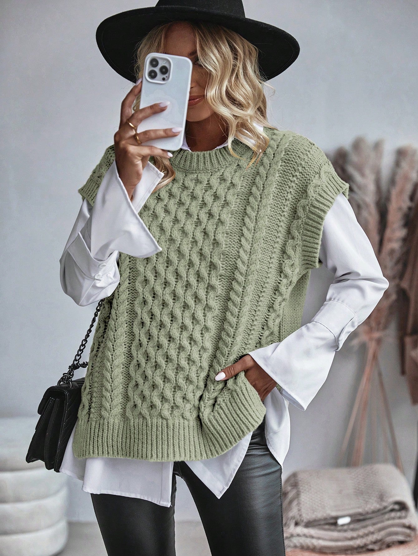 ModeGeist | Bequemes Damen Strickgilet mit Lockerer Passform