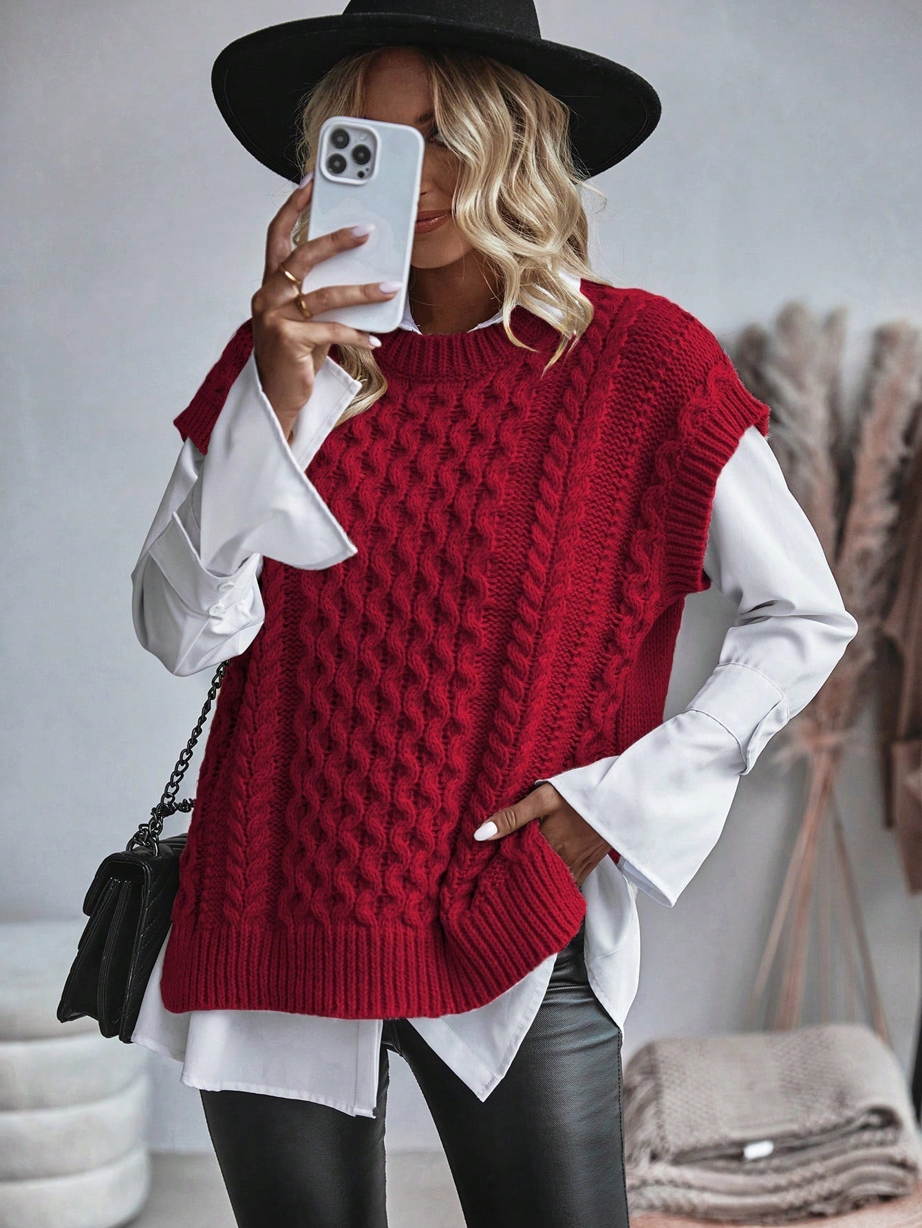 ModeGeist | Bequemes Damen Strickgilet mit Lockerer Passform