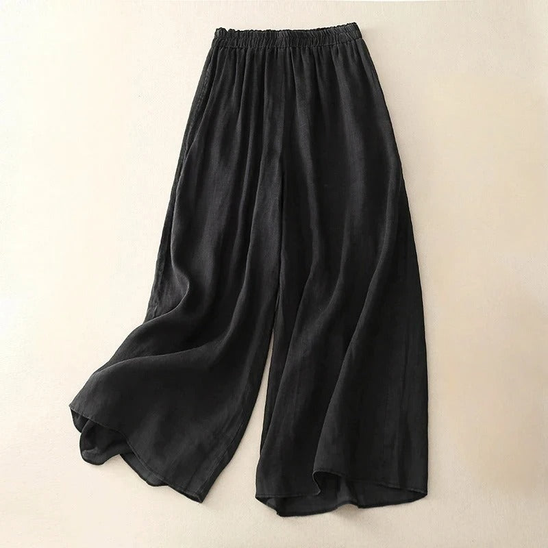 MODEGEIST Damen Locker-Hose Entspannter Schnitt Baumwolle Sommer