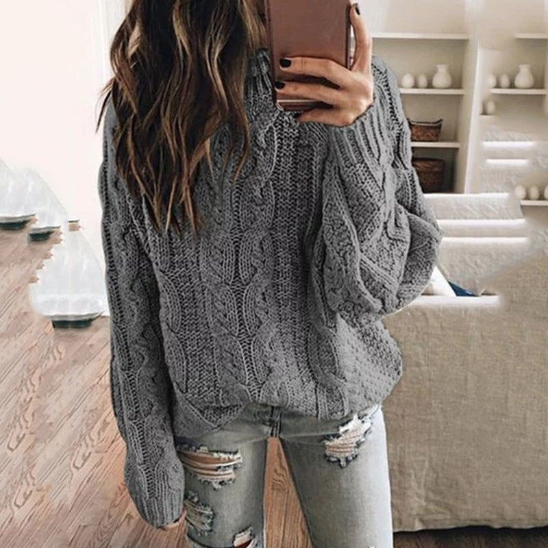 Damen Grobstrickpullover mit trendigem Zopfdesign ModeGeist