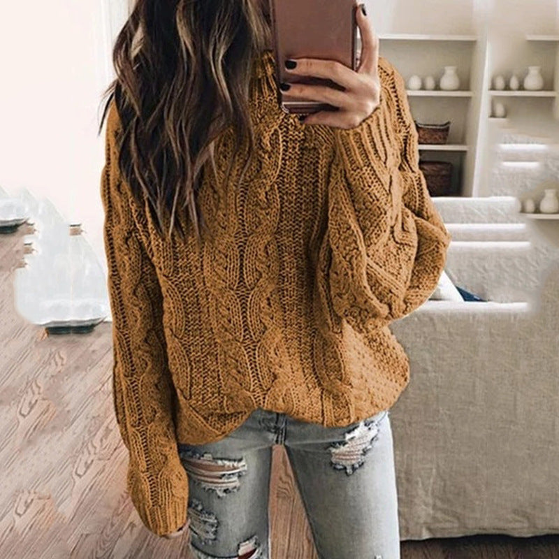 Damen Grobstrickpullover mit trendigem Zopfdesign ModeGeist