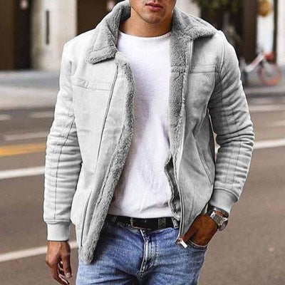 Herren Lässige Lammfelljacke im modernen Pilotenstil ModeGeist