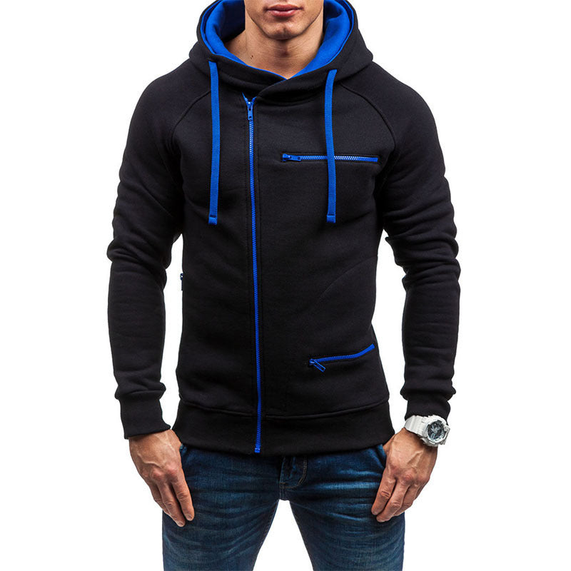 Herren Kapuzenjacke mit modernem Reißverschluss und kontrastiven Details ModeGeist