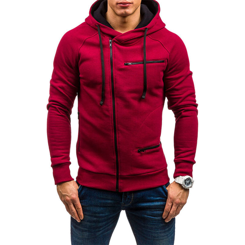 Herren Kapuzenjacke mit modernem Reißverschluss und kontrastiven Details ModeGeist
