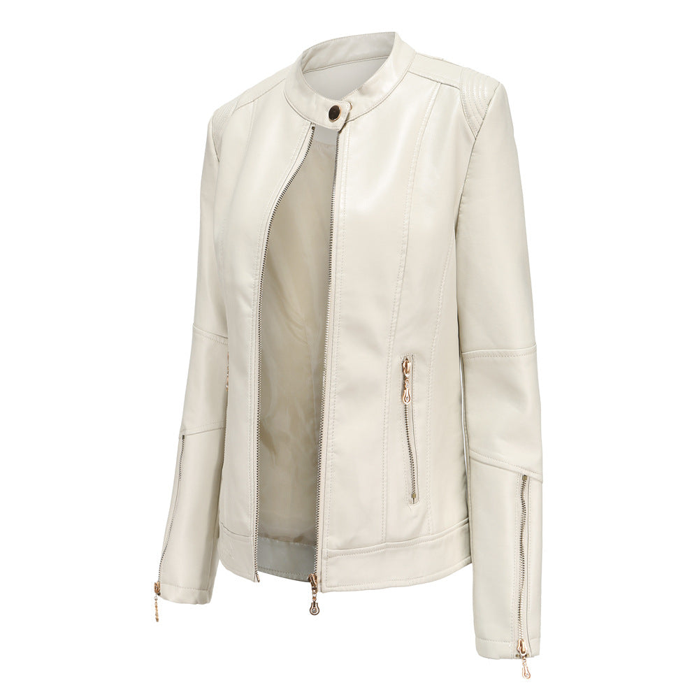 Damen modische Faux jacke mit minimalistischen Akzenten ModeGeist