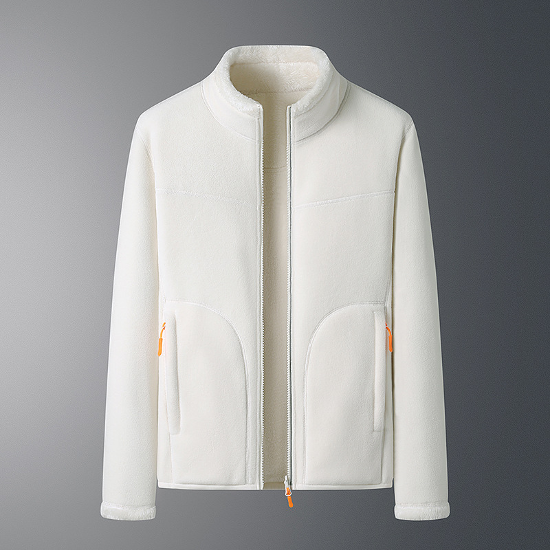Kuschelige Fleecejacke mit langen Ärmeln und Reißverschlusstaschen von Kouvara