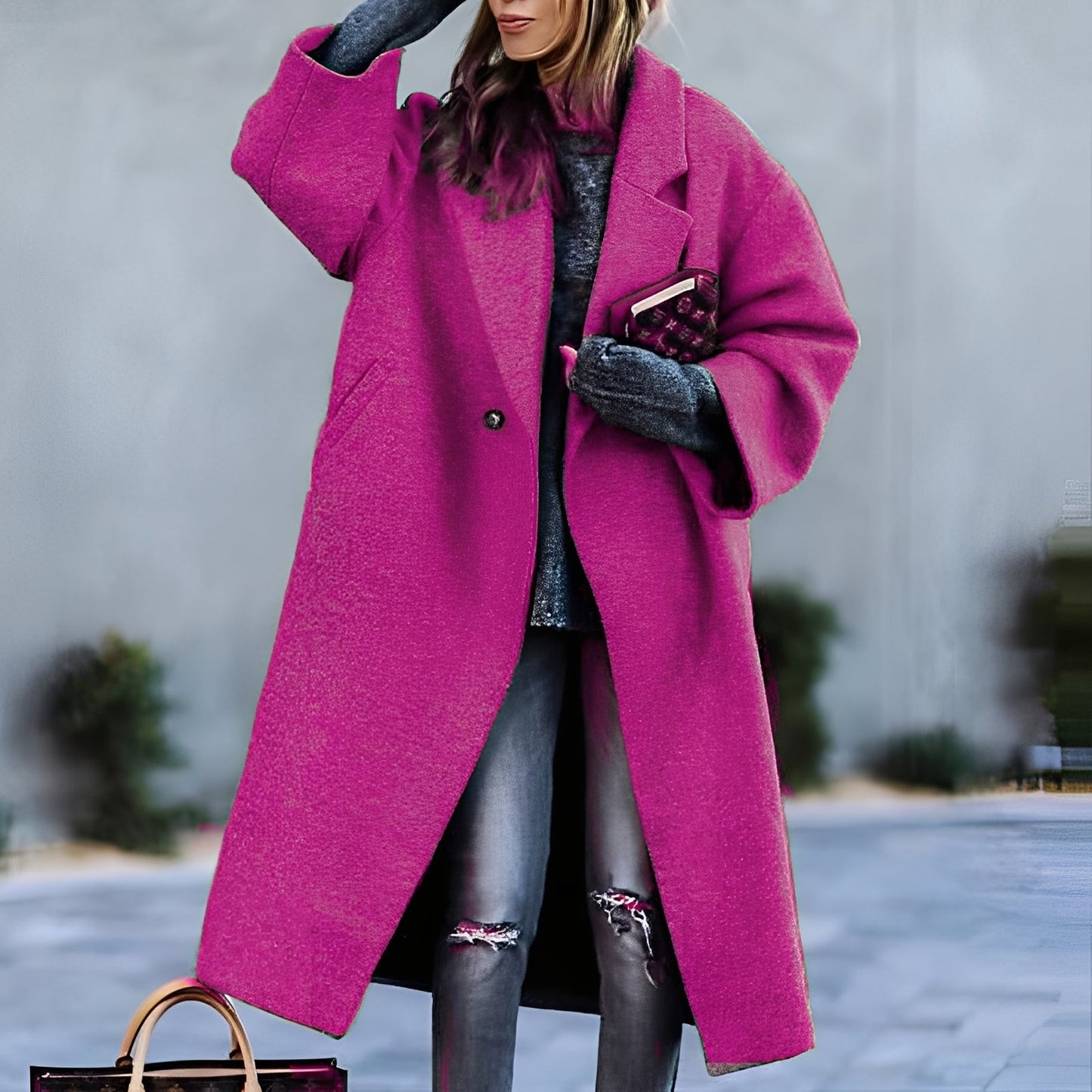 ModeGeist | Eleganter, klassischer, lockerer Mantel für Frauen